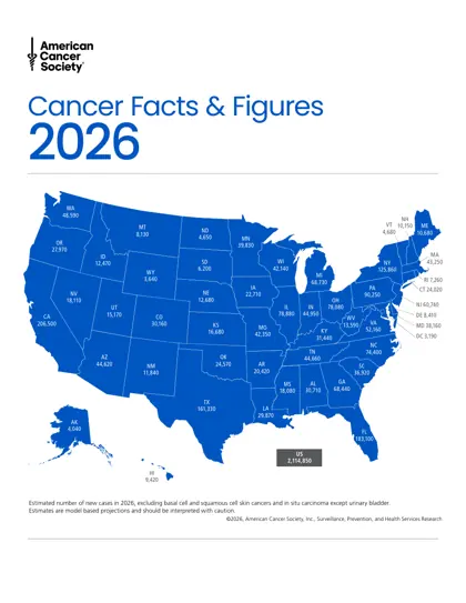 Cancer Facts & Figures 2026封面