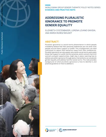 ADDRESSING PLURALISTIC IGNORANCE TO PROMOTE GENDER EQUALITY封面