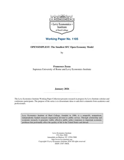 OPENSIMPLEST: The Smallest SFC Open Economy Model封面