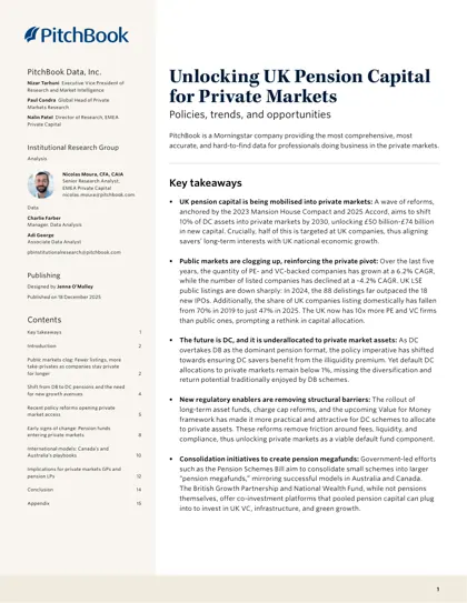 Unlocking UK Pension Capital for Private Markets封面