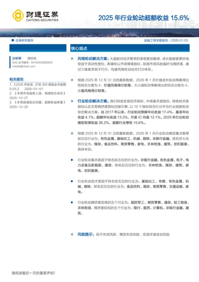 2025 年行业轮动超额收益15.6%封面