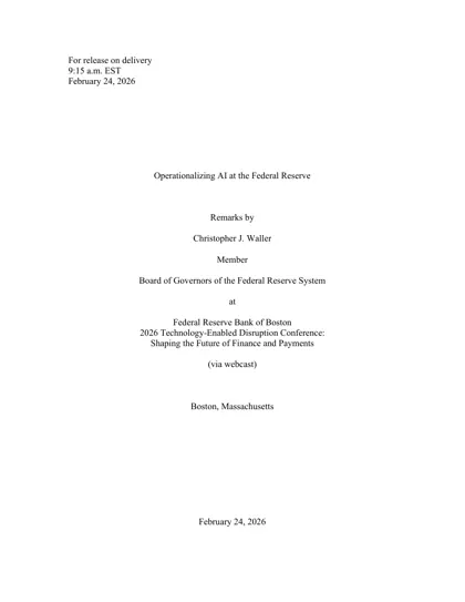 Operationalizing AI at the Federal Reserve封面