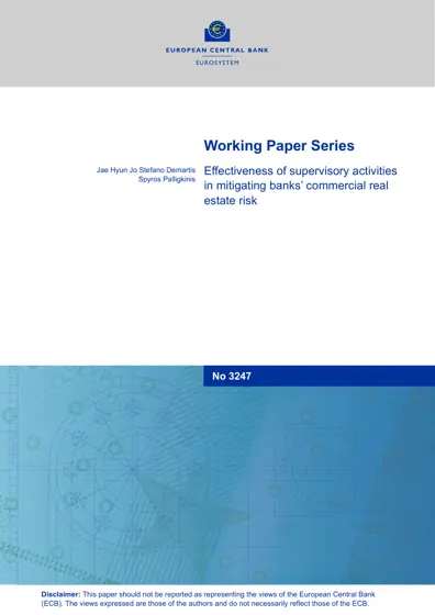 Effectiveness of supervisory activities in mitigating banks’ commercial real estate risk封面