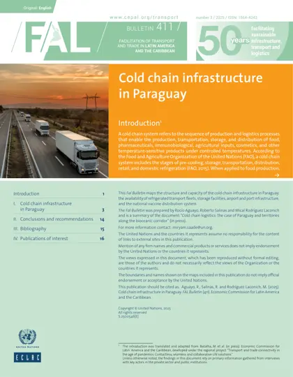 Cold chain infrastructure in Paraguay封面