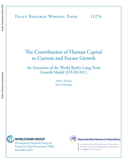 The Contribution of Human Capital to Current and Future Growth: An Extension of the World Bank's Long-Term Growth Model (LTGM-HC)封面