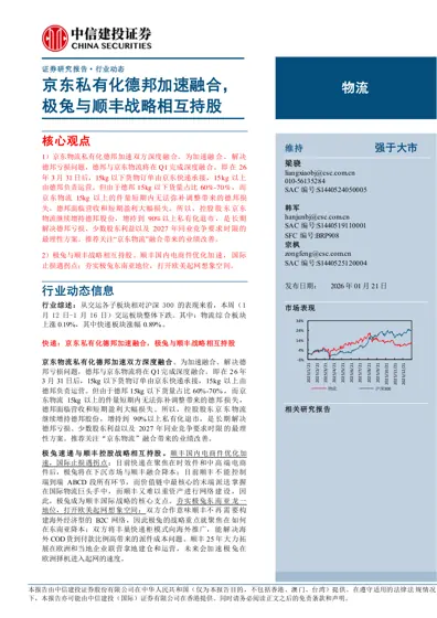 京东私有化德邦加速融合，极兔与顺丰战略相互持股封面