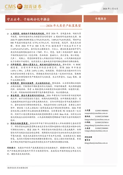 2026 年大类资产配置展望封面