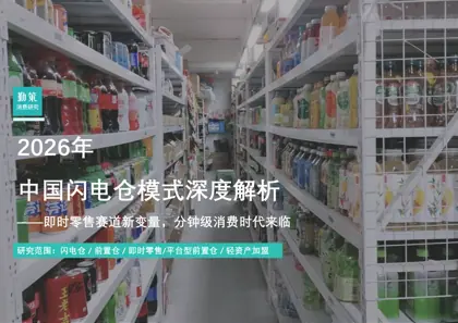 2026年中国闪电仓模式深度解析——即时零售赛道新变量,分钟级消费时代来临封面