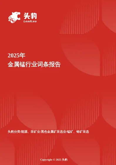 2025年金属锰行业词条报告封面