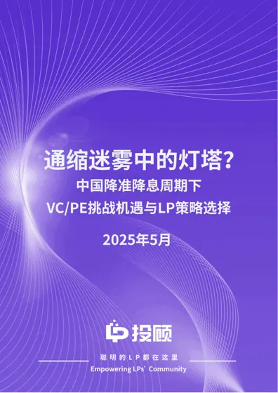 2025年通缩迷雾中的灯塔?中国降准降息周期下VCPE挑战机遇与LP策略选择报告封面