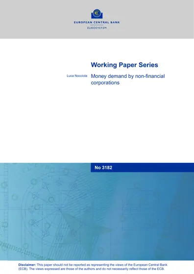 Money demand by non-financial corporations封面