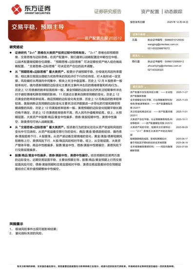 交易平稳,预期主导——资产配置月报202512封面