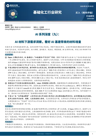 AI系列深度报告第九篇：化工AI新材料下游行业深度研究封面