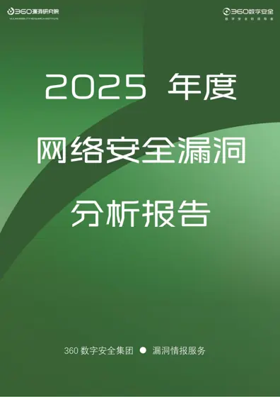 2025 年度网络安全漏洞分析报告封面
