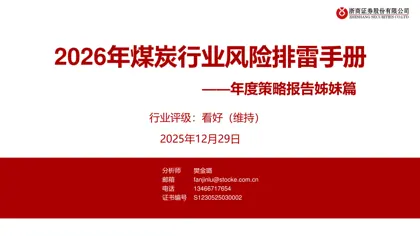 2026年煤炭行业风险排雷手册封面