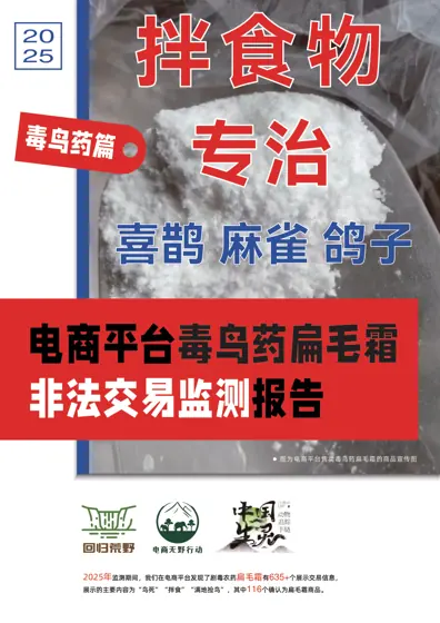 2025年电商平台毒鸟药扁毛霜非法交易监测报告封面
