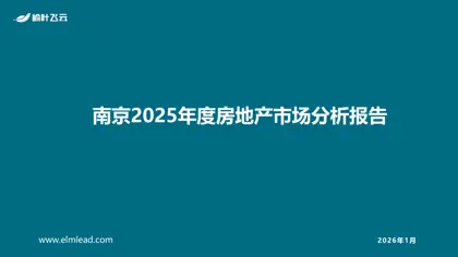 南京2025年度房地产市场分析报告封面