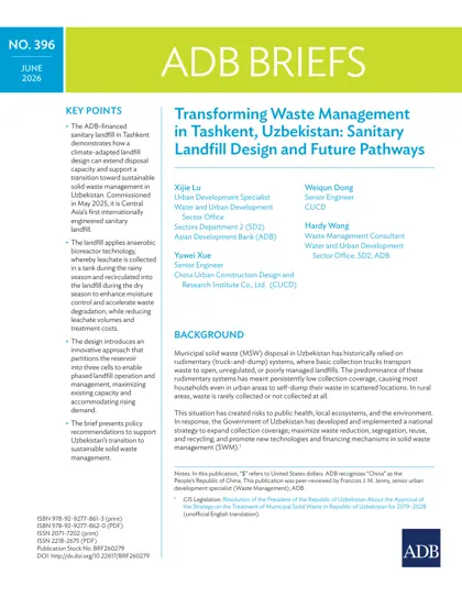 Transforming Waste Management in Tashkent, Uzbekistan: Sanitary Landfill Design and Future Pathways封面