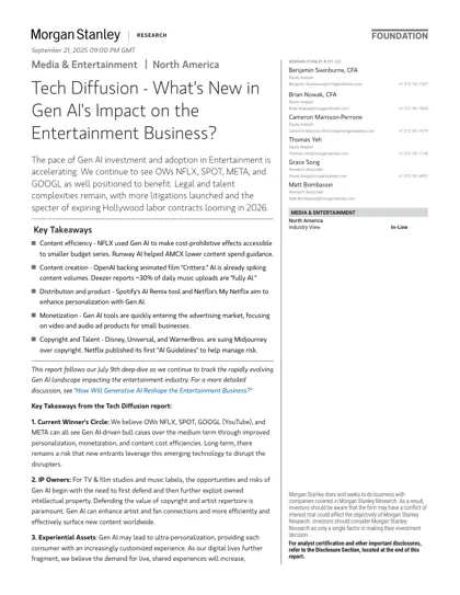Tech Diffusion - What's New in Gen AI's Impact on the Entertainment Business?封面