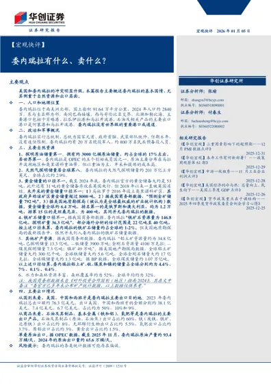 委内瑞拉有什么、卖什么？封面