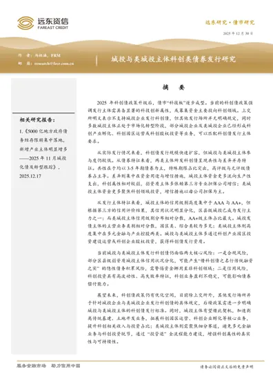 城投与类城投主体科创类债券发行研究封面