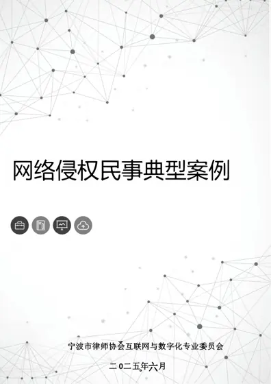 网络侵权民事典型案例封面