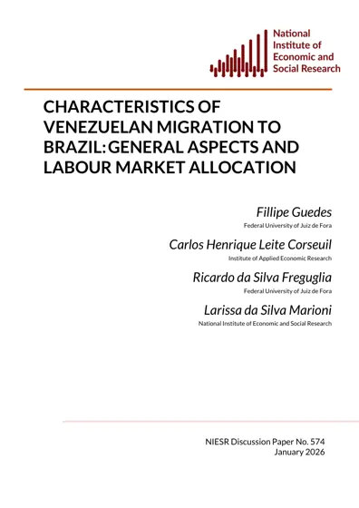 Characteristics of Venezuelan Migration to Brazil: General Aspects and Labour Market Allocation封面