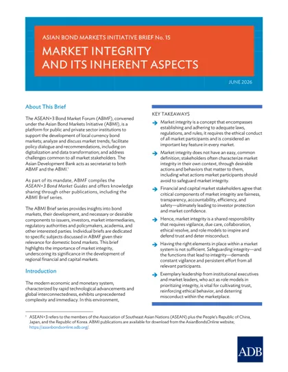 Market Integrity and Its Inherent Aspects封面
