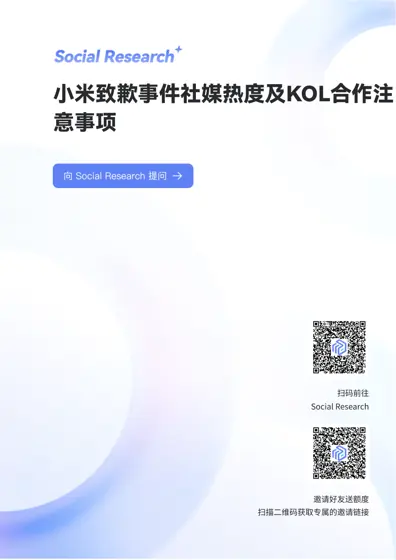 小米KOL合作争议事件社媒舆情分析及品牌KOL合作风险管理研究报告封面