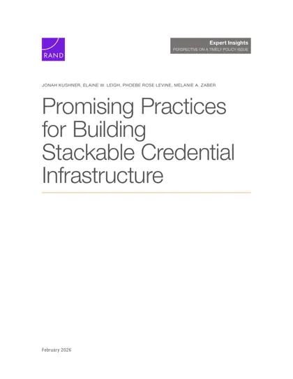 Promising Practices for Building Stackable Credential Infrastructure封面