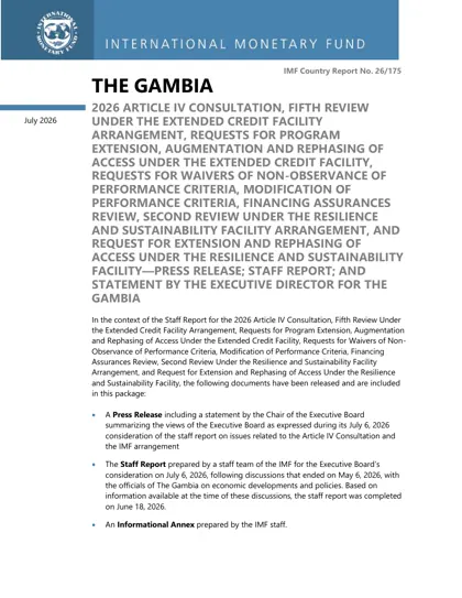 The Gambia: IMF Executive Board Concludes the 2026 Article IV Consultation with The Gambia and Completes the Fifth Review Under the Extended Credit Facility and the Second Review Under the Resilience and Sustainability Facility Arrangements封面