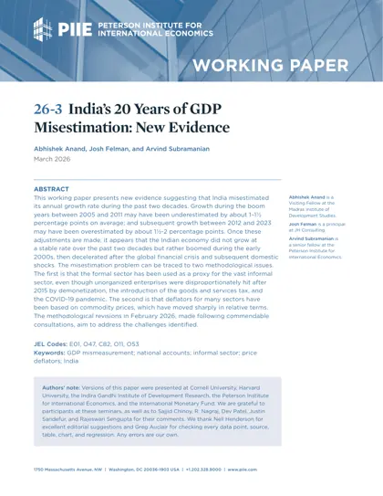 India’s 20 Years of GDP Misestimation: New Evidence封面