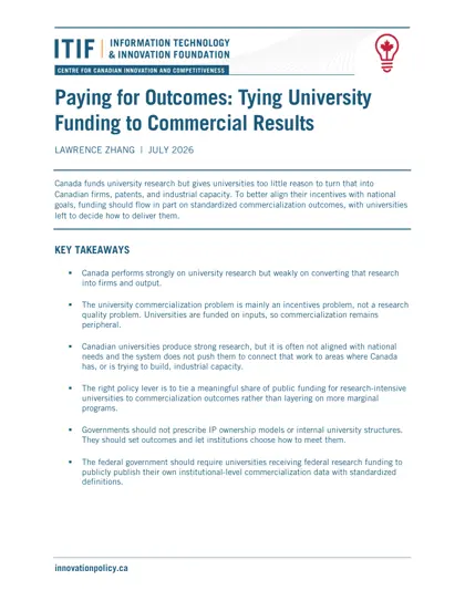 Paying for Outcomes: Tying University Funding to Commercial Results封面