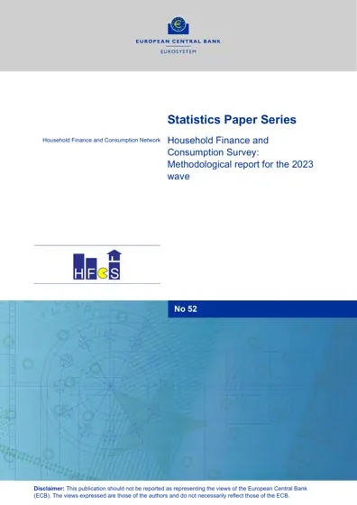 Household Finance and Consumption Survey: Methodological report for the 2023 wave封面