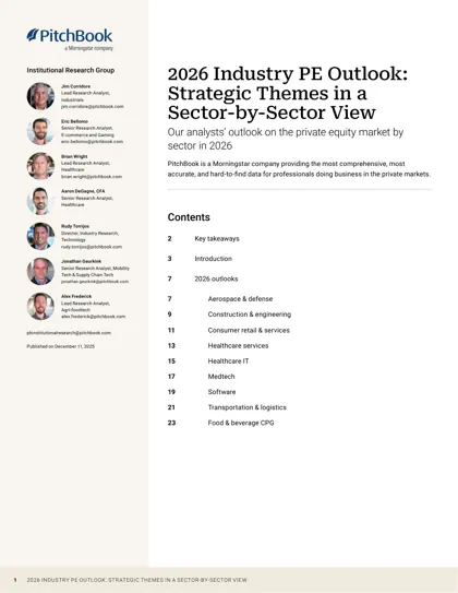 2026 Industry PE Outlook: Strategic Themes in a Sector-by-Sector View封面