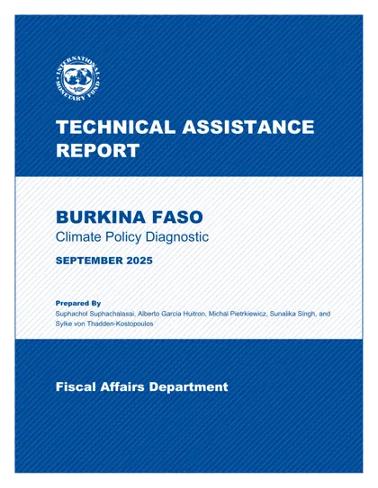 BURKINA FASO Climate Policy Diagnostic封面