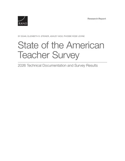 State of the American Teacher Survey 2026 Technical Documentation and Survey Results封面