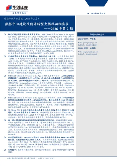 周期行业产业月报（2026年2月）：数据中心建设及能源转型大幅拉动铜需求封面