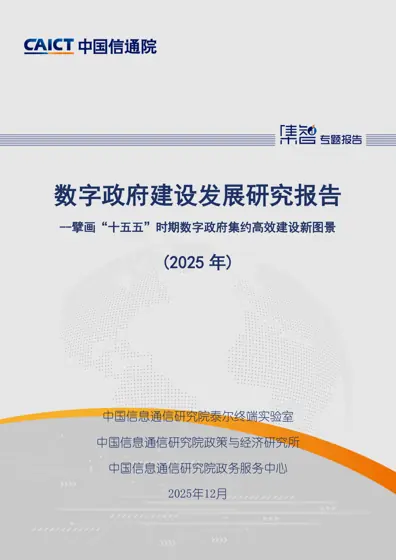 数字政府建设发展研究报告（2025年）封面