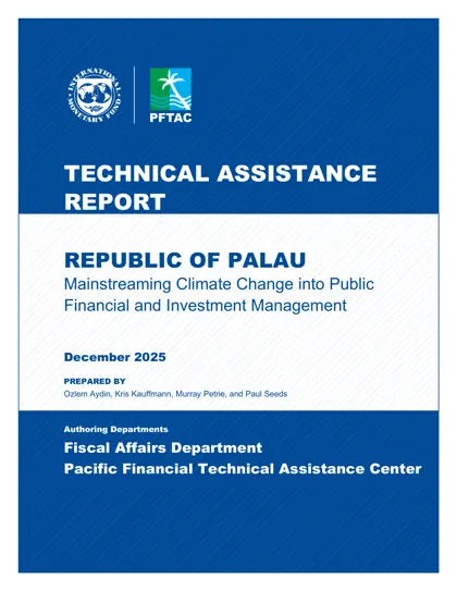 REPUBLIC OF PALAU: Mainstreaming Climate Change into Public Financial and Investment Management封面
