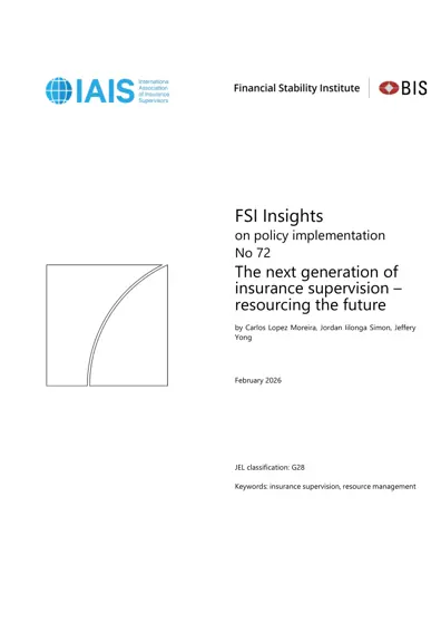 The next generation of insurance supervision – resourcing the future封面