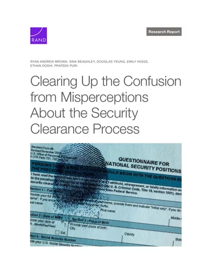 Clearing Up the Confusion from Misperceptions About the Security Clearance Process封面