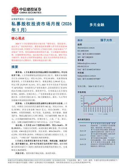 私募股权投资市场月报(2026年1月)封面