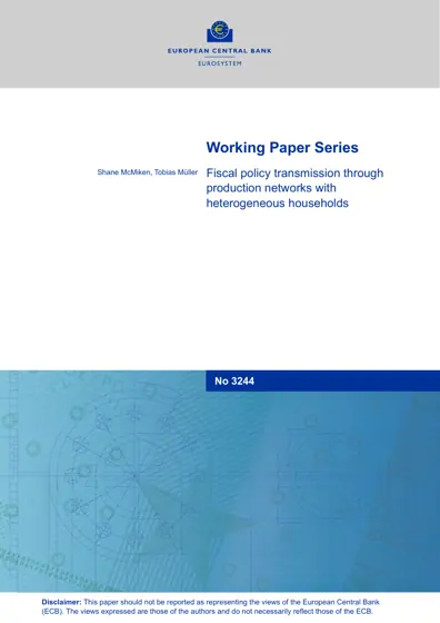 Fiscal policy transmission through production networks with heterogeneous households封面