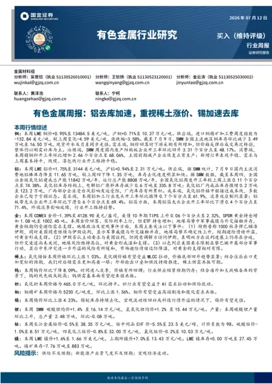 行业周报封面