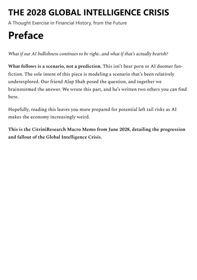 2028 Global Intelligence Crisis封面
