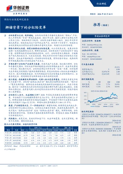 挪储背景下的分红险变革封面