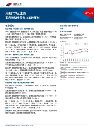 港股市场速览：盈利预期受局部权重股压制封面