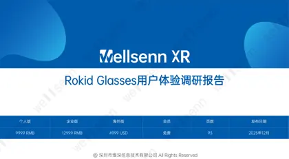 Rokid Glasses用户体验调研报告封面