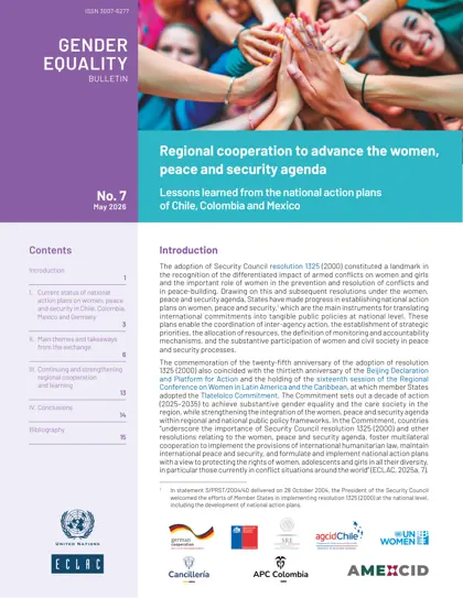 Regional cooperation to advance the women, peace and security agenda: Lessons learned from the national action plans of Chile, Colombia and Mexico封面